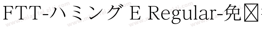 FTT-ハミング E Regular字体转换